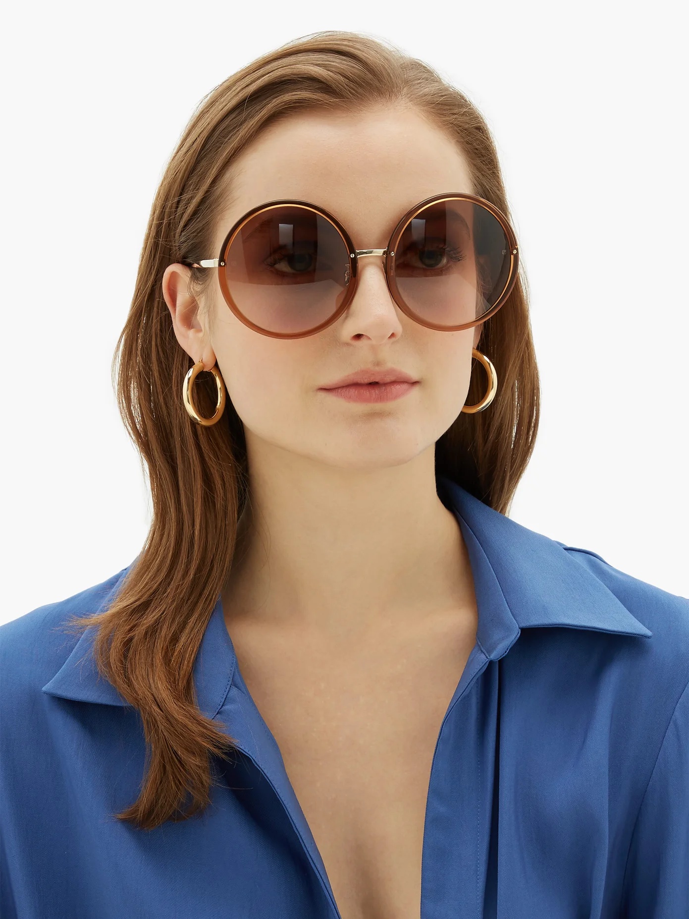 Kew oversized round acetate sunglasses - 2