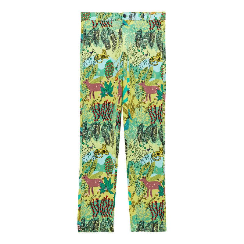 Men Printed Linen Pants Jungle Rousseau 1