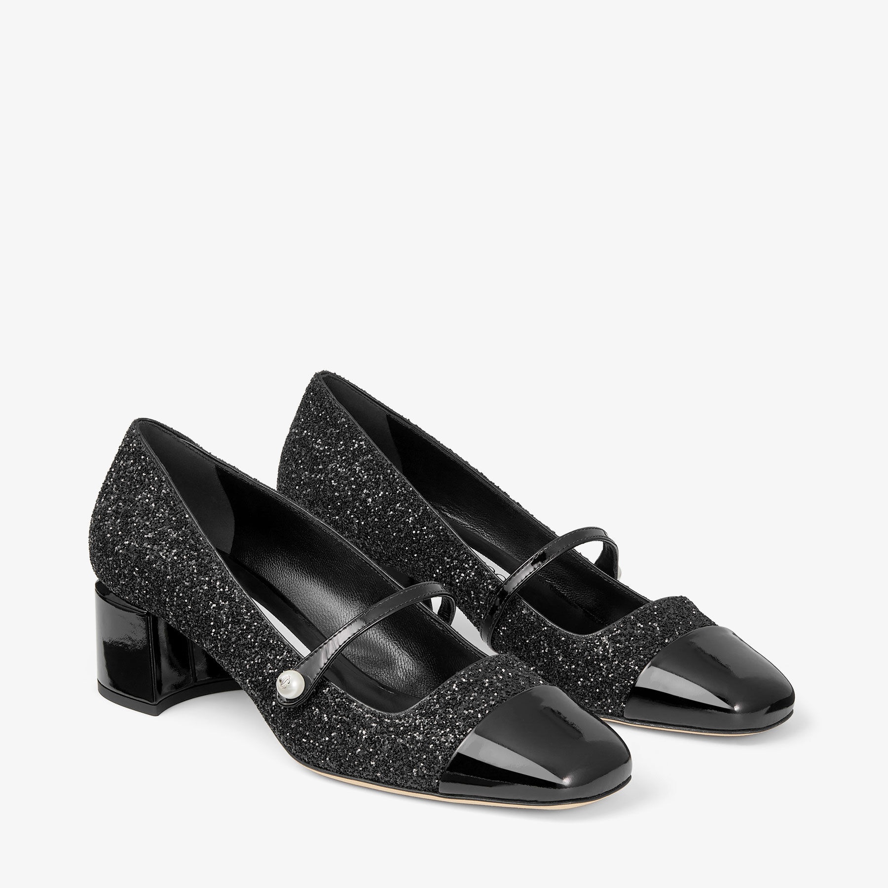 Elisa 45
Black Leather Glitter Pumps - 3