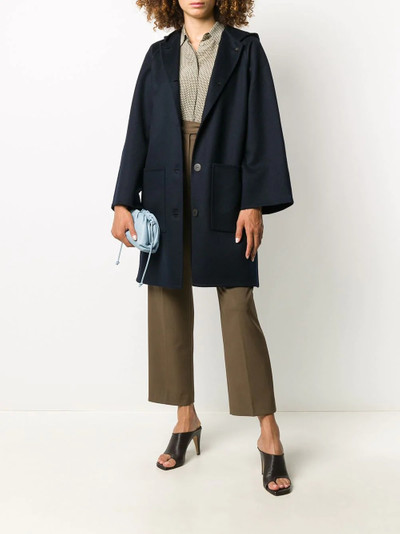 Loewe hooded single-breasted coat outlook