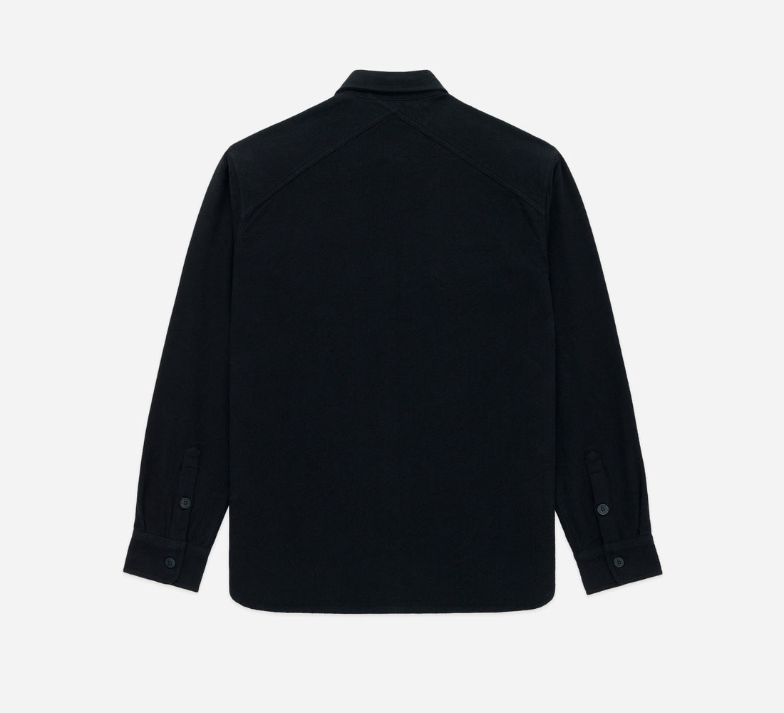 Crosscut Flannel - Black Cotton Twill - 2