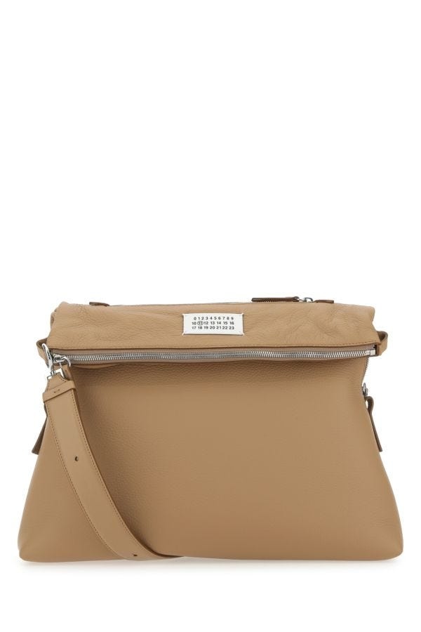 MAISON MARGIELA Camel Leather Crossbody Bag - 1