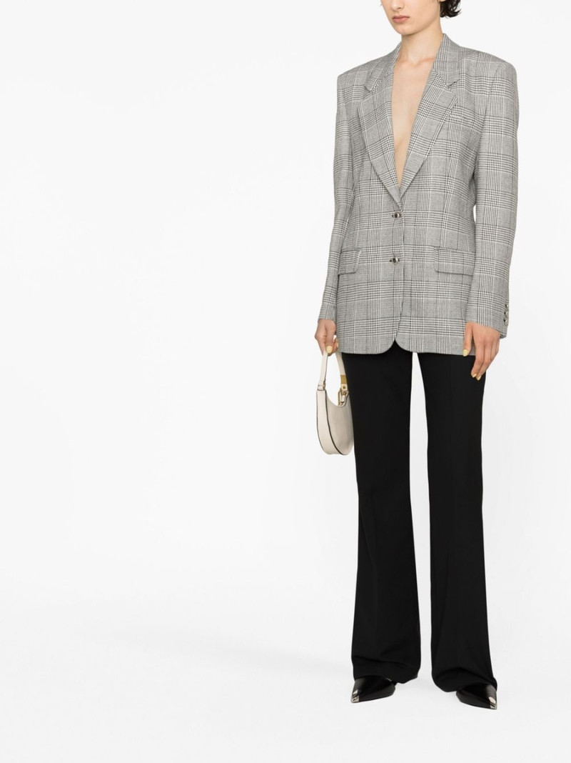 Alessandra Rich Prince of Wales check single-breasted blazer outlook