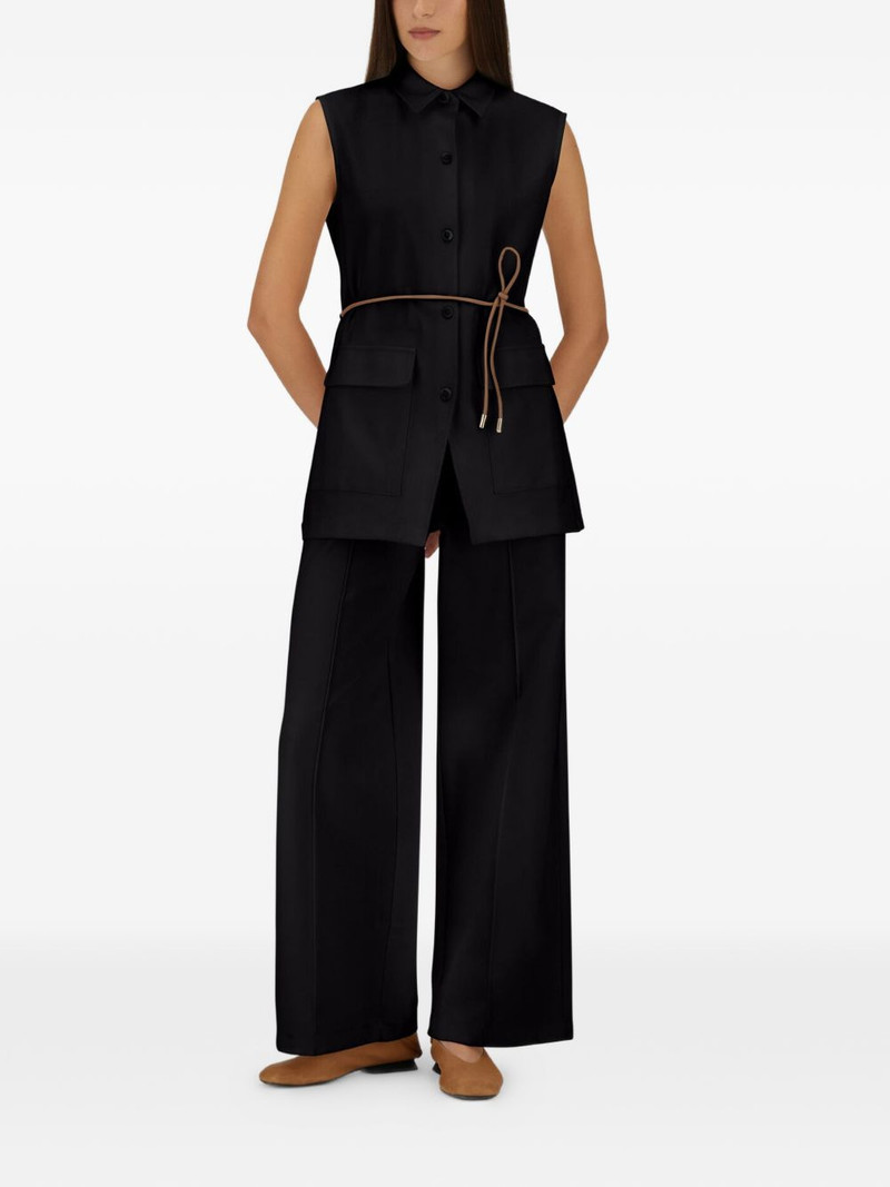 Herno flap pockets belted vest outlook