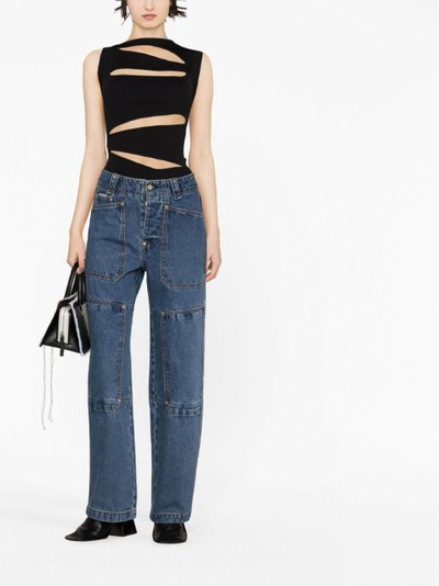 EYTYS patch-design straight-leg jeans outlook