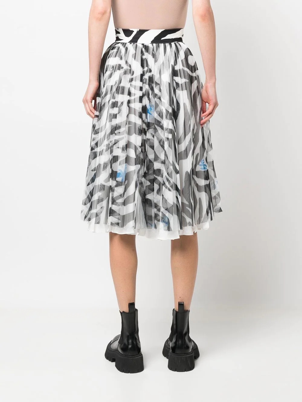 zebra-print midi skirt - 4