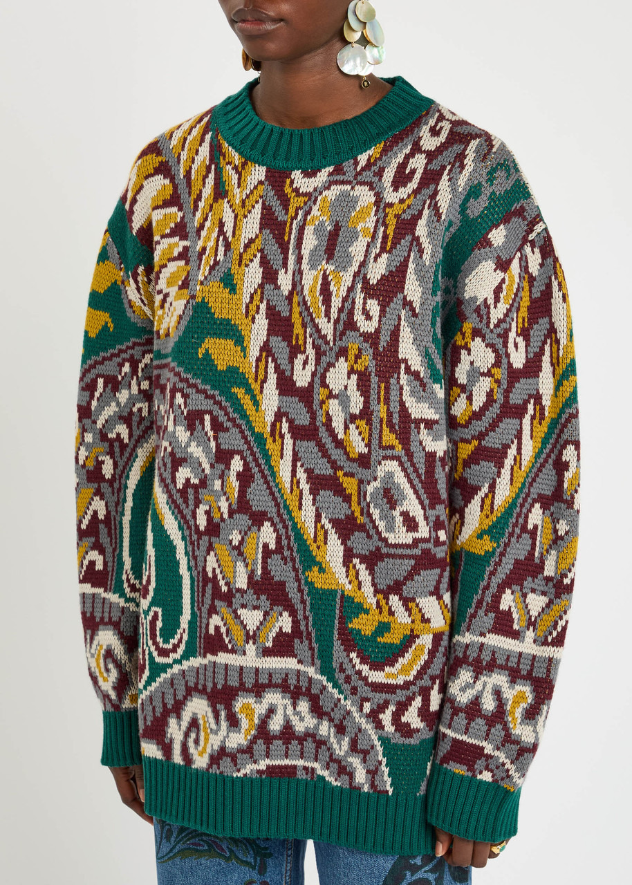 Etro Patterned Wool-blend Jumper - 2