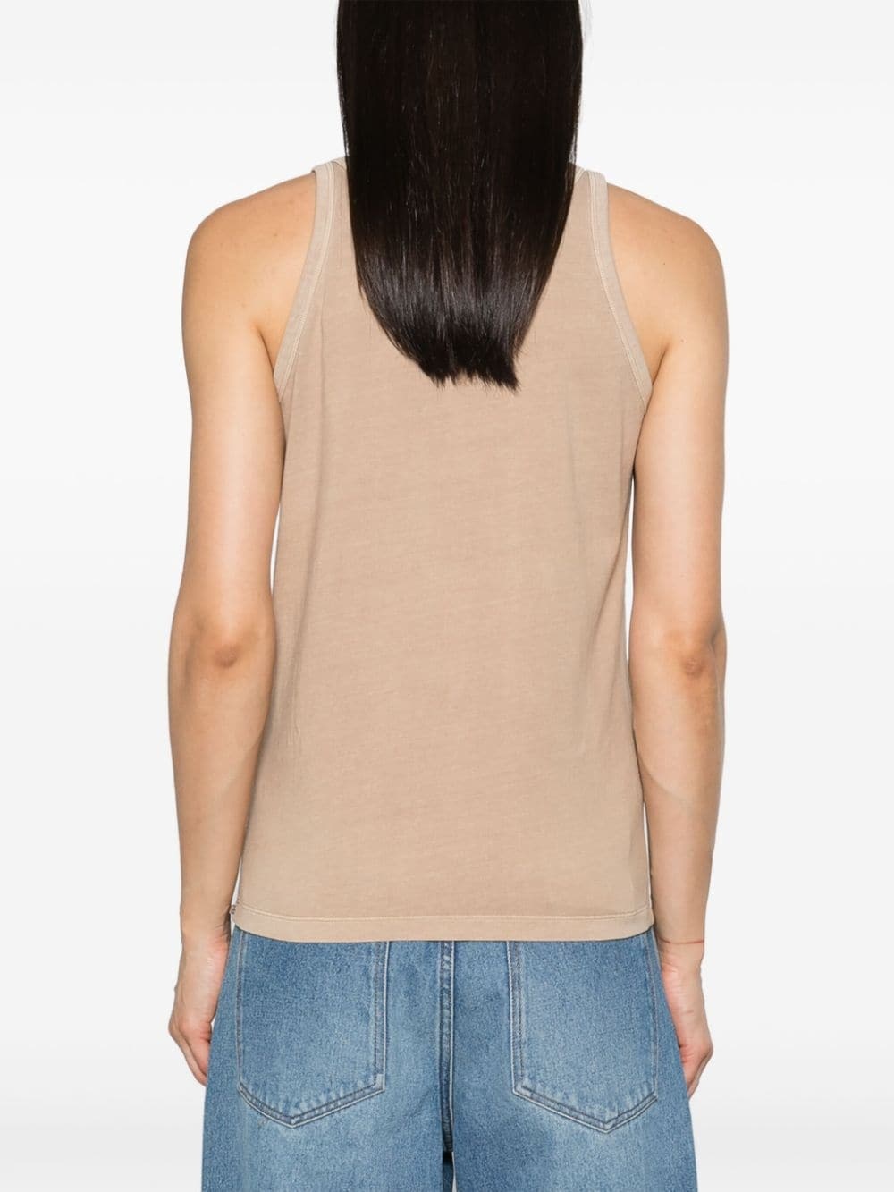 scoop-neck cotton tank top - 4
