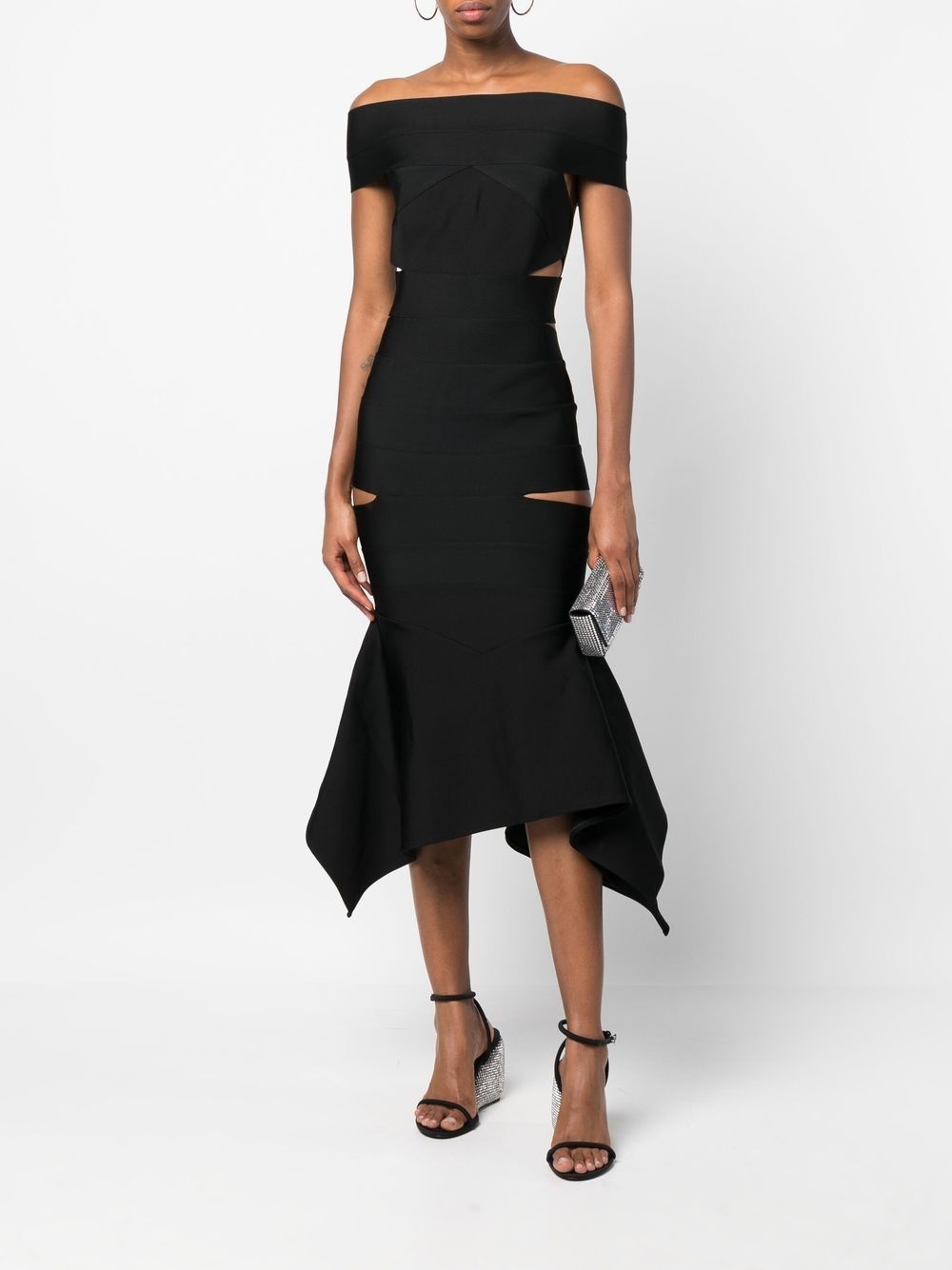 cut-out off-shoulder dress - 2