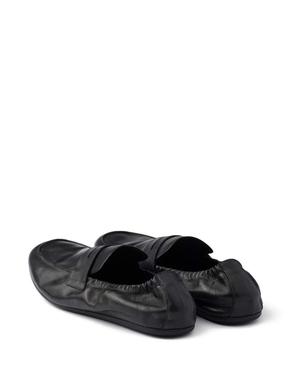 Shuffle antiqued leather loafers - 3