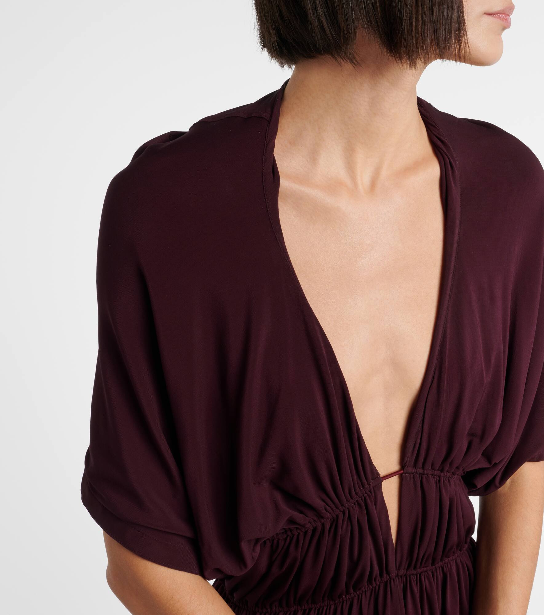 Gathered open-back minidress - 4