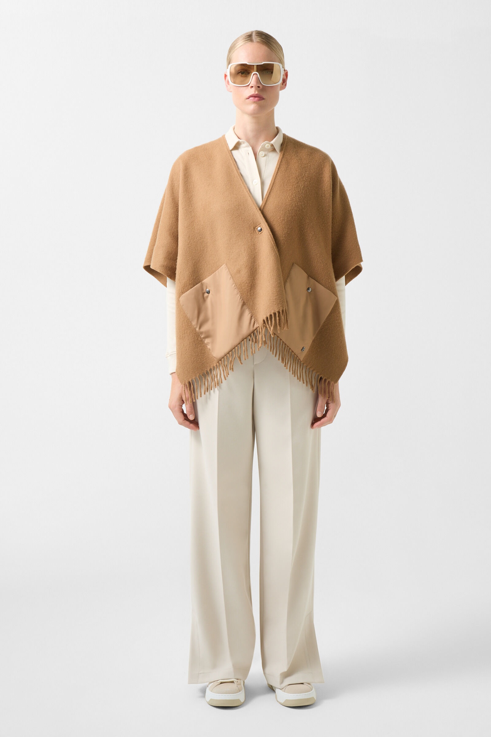 Nancie poncho in Camel - 4