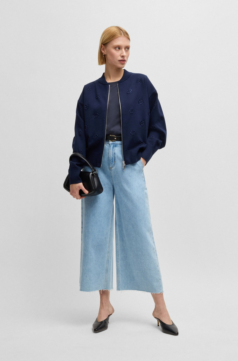 BOSS MERCERIZED-COTTON T-SHIRT WITH DOUBLE B MONOGRAM outlook