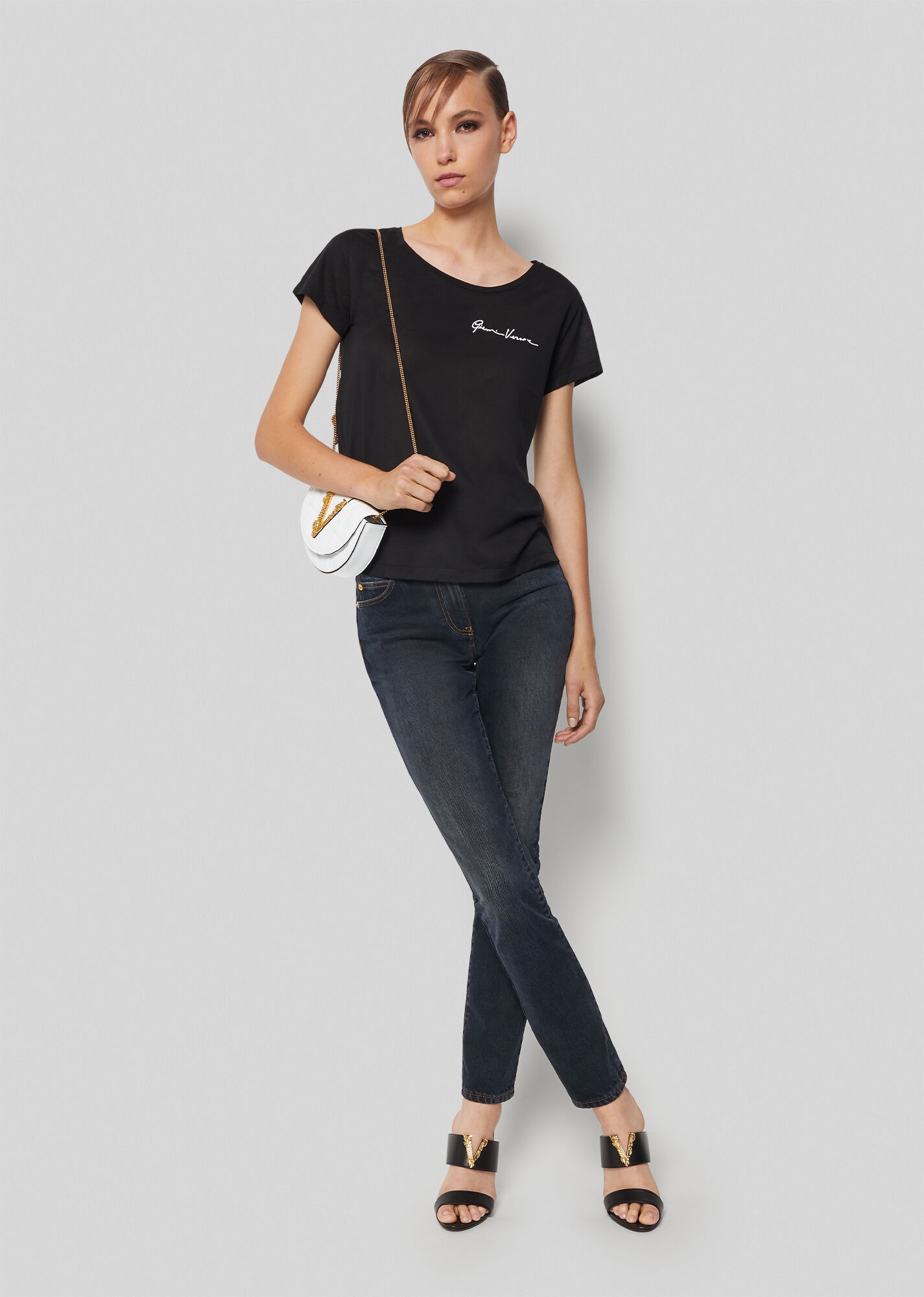 Embroidered GV Signature T-Shirt - 4