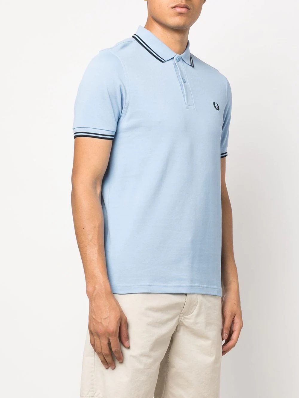 embroidered-logo short-sleeved polo shirt - 3