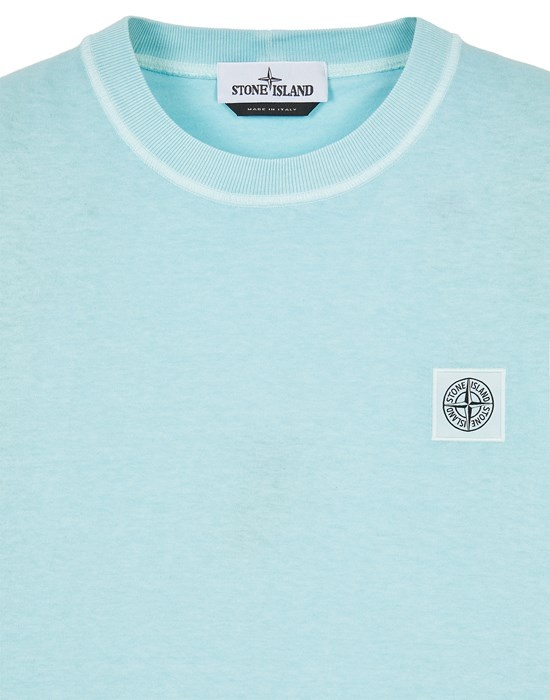 23757 GARMENT-DYED COTTON JERSEY 'FISSATO' TREATMENT AQUA - 3