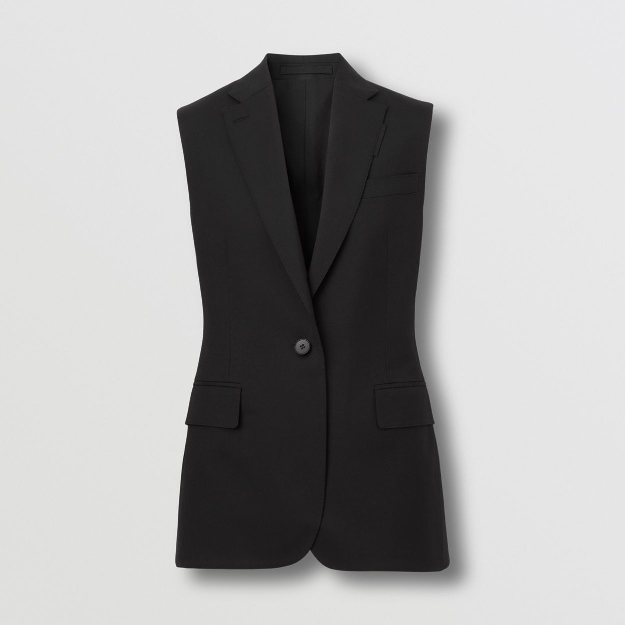 Sleeveless Wool Tailored Jacket - 1