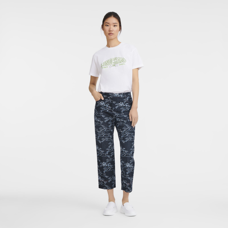 Longchamp cropped trousers Navy - Denim outlook