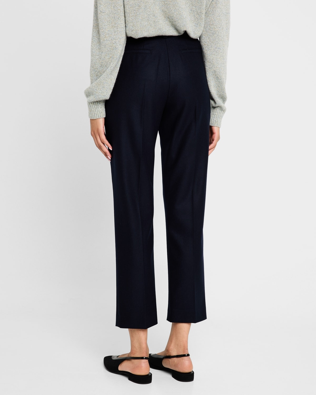 Doyle Cashmere Flannel Straight-Leg Ankle Trousers - 3