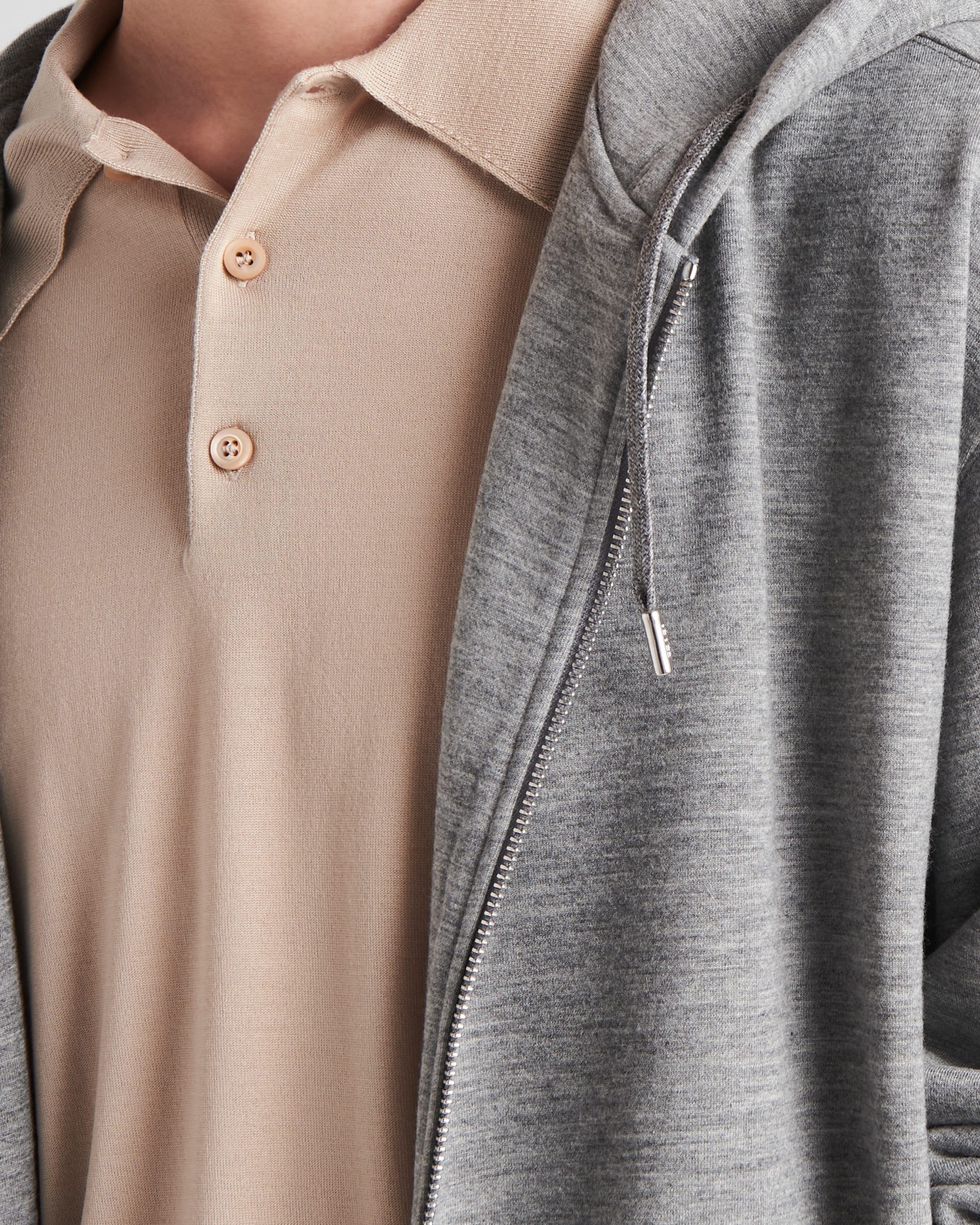 Cashmere blend cardigan hoodie - 3