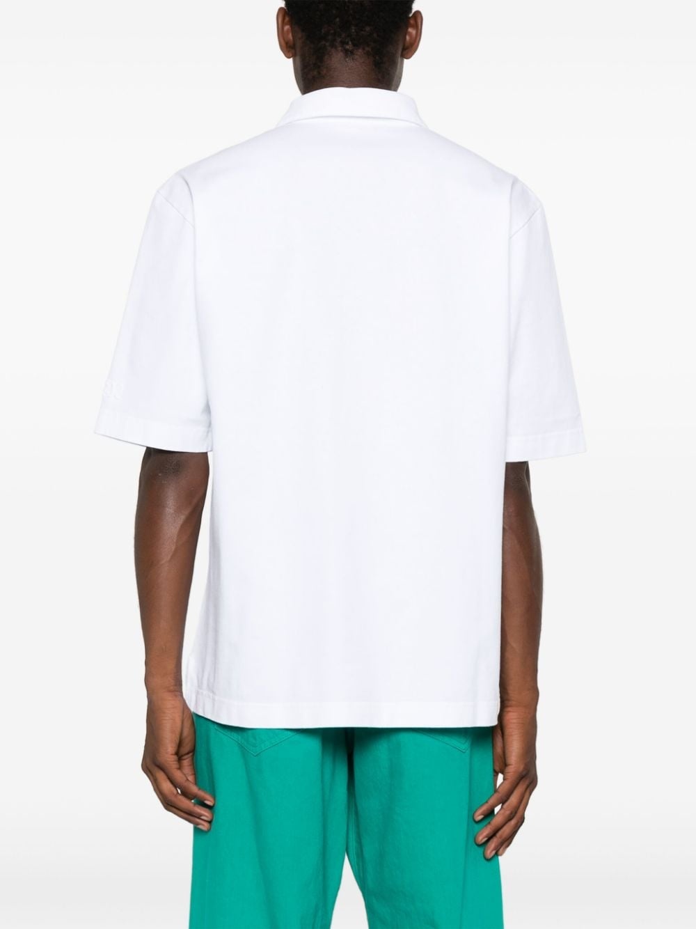 logo-patch polo shirt - 4