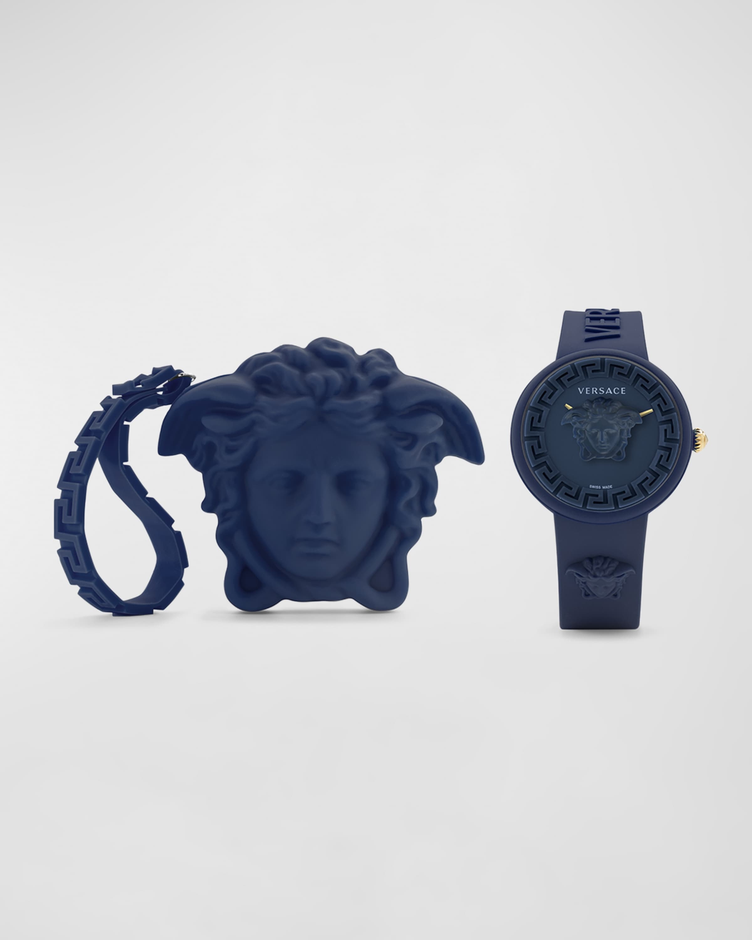 Unisex Medusa Pop Navy Silicone Watch, 39mm - 1