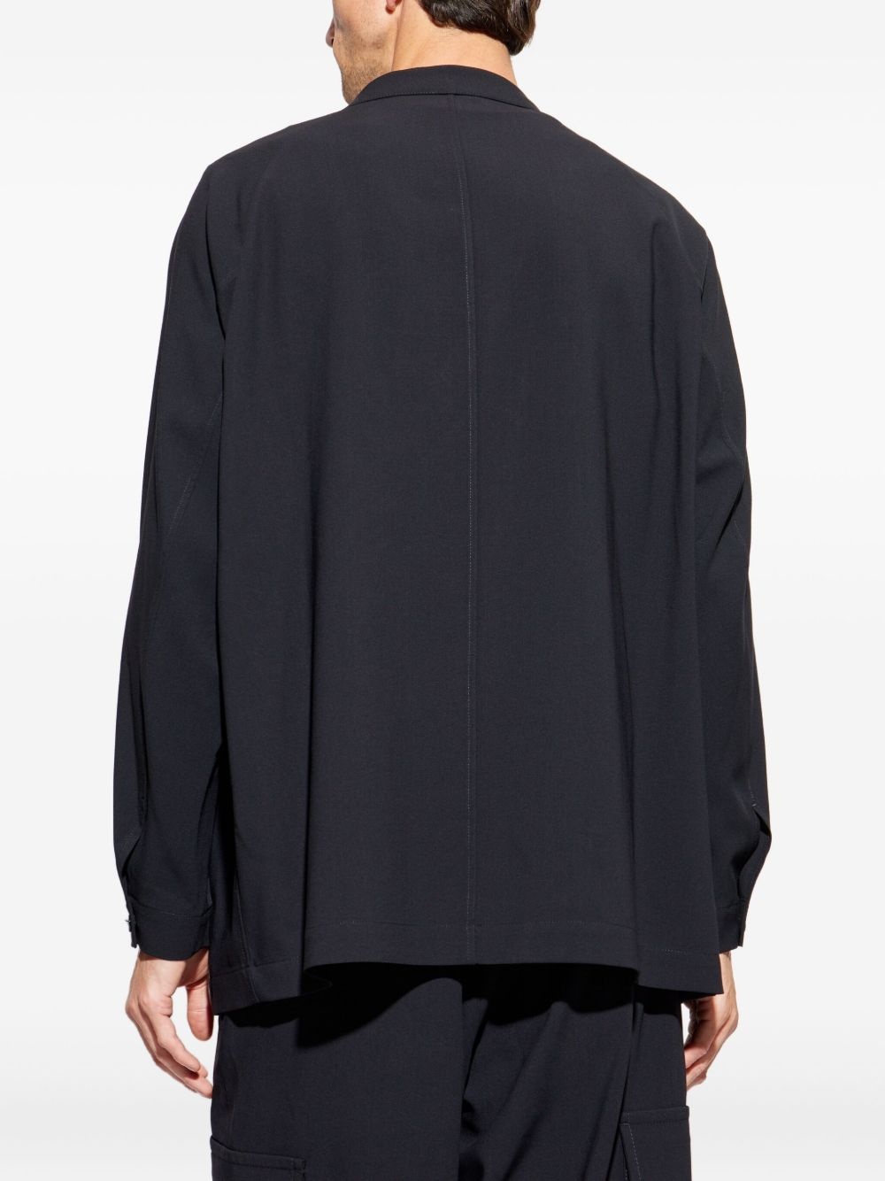 flap-pocket wool blazer - 4