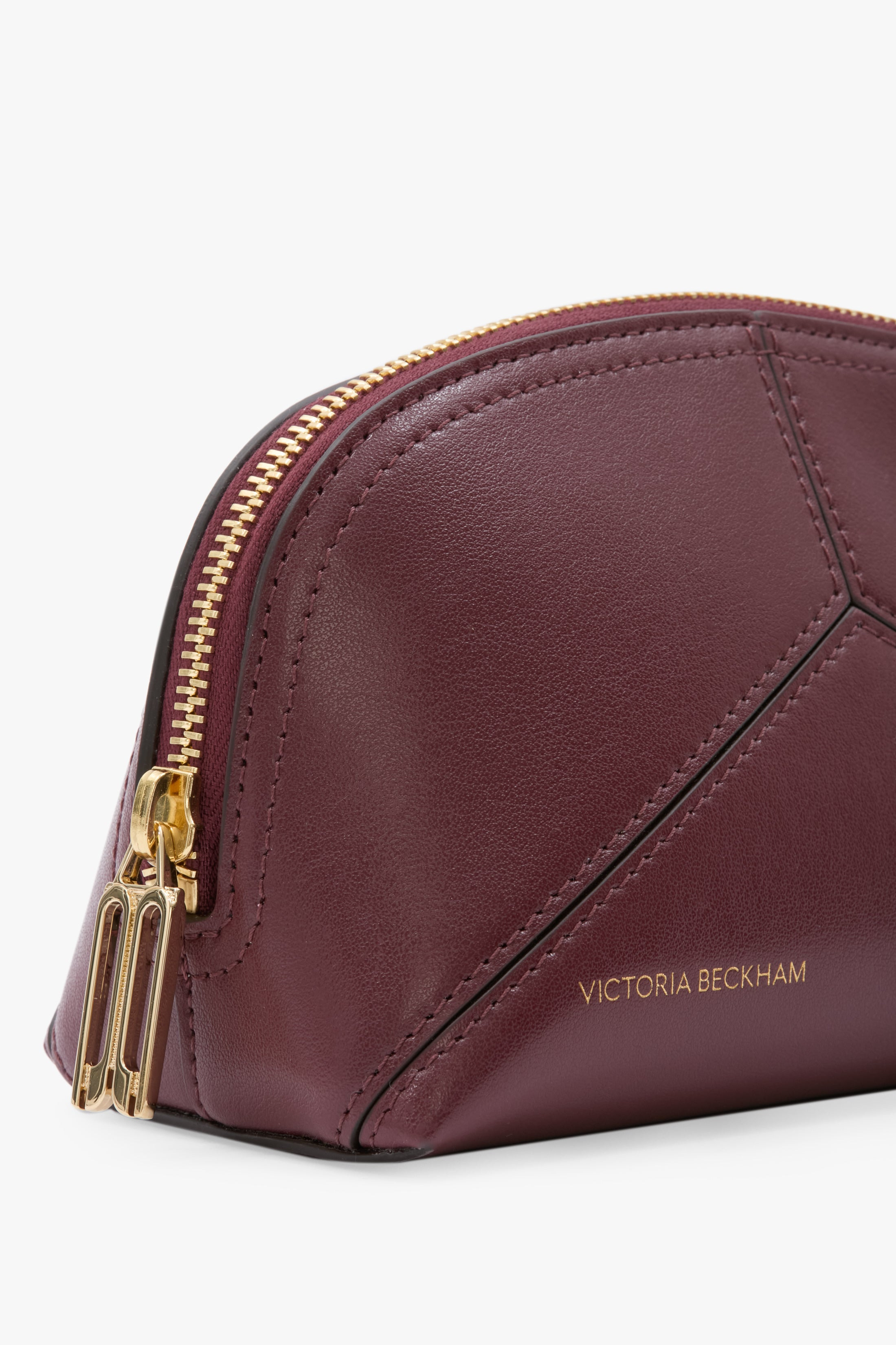 Victoria Mini Travel Pouch In Burgundy Smooth Leather - 4