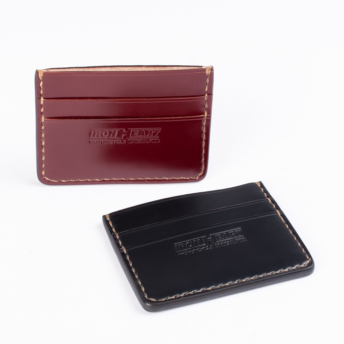 IHG-089 Shell Cordovan Card Holder - Black or Oxblood - 11