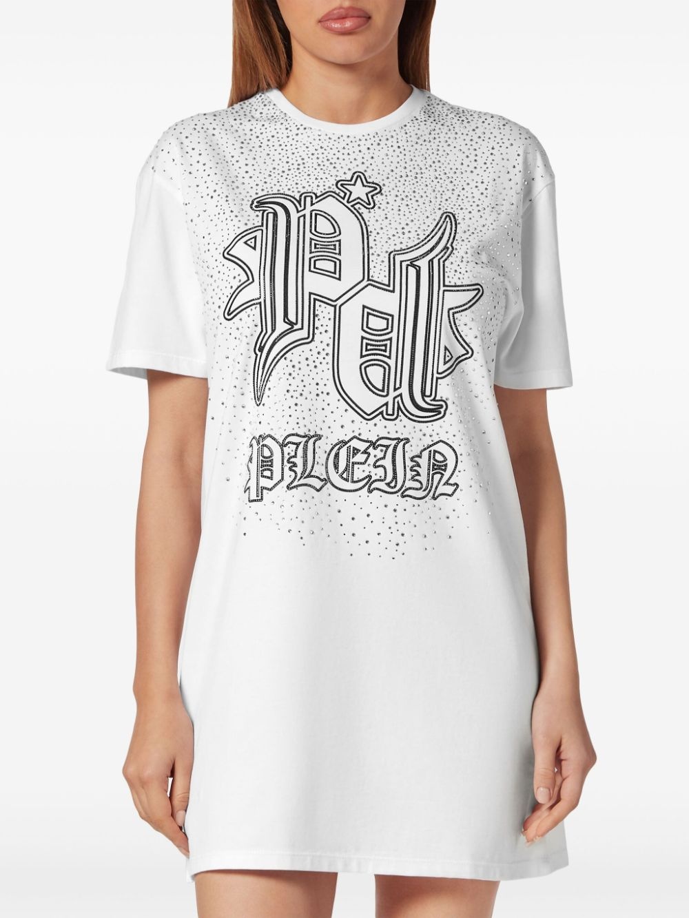 crystal logo T-shirt dress - 3