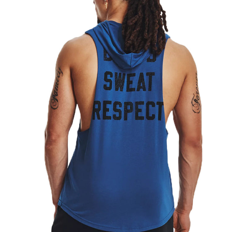 Under Armour Project Rock BSR Bull Sleeveless Hoodie 'Blue Black' 1376939-471 - 4