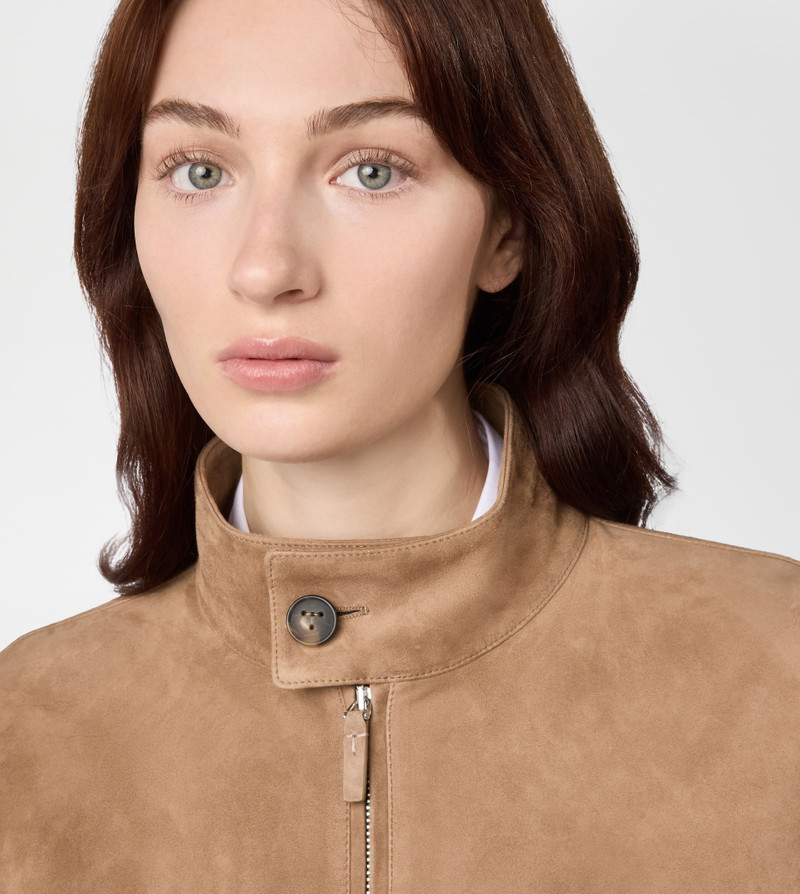 PASHMY BOMBER JACKET IN SUEDE - BEIGE 5