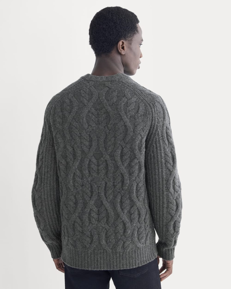 CABLE KNIT CREW IN LUXE MERINO 5