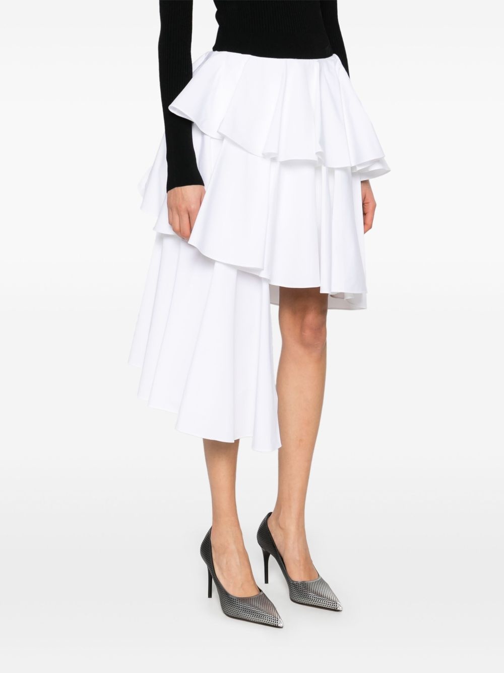 tiered assymetric mini skirt - 3