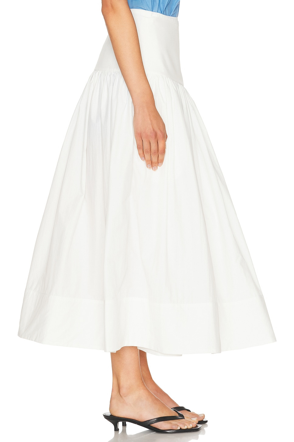 Midi Wrap Skirt in Tech Poplin - 2