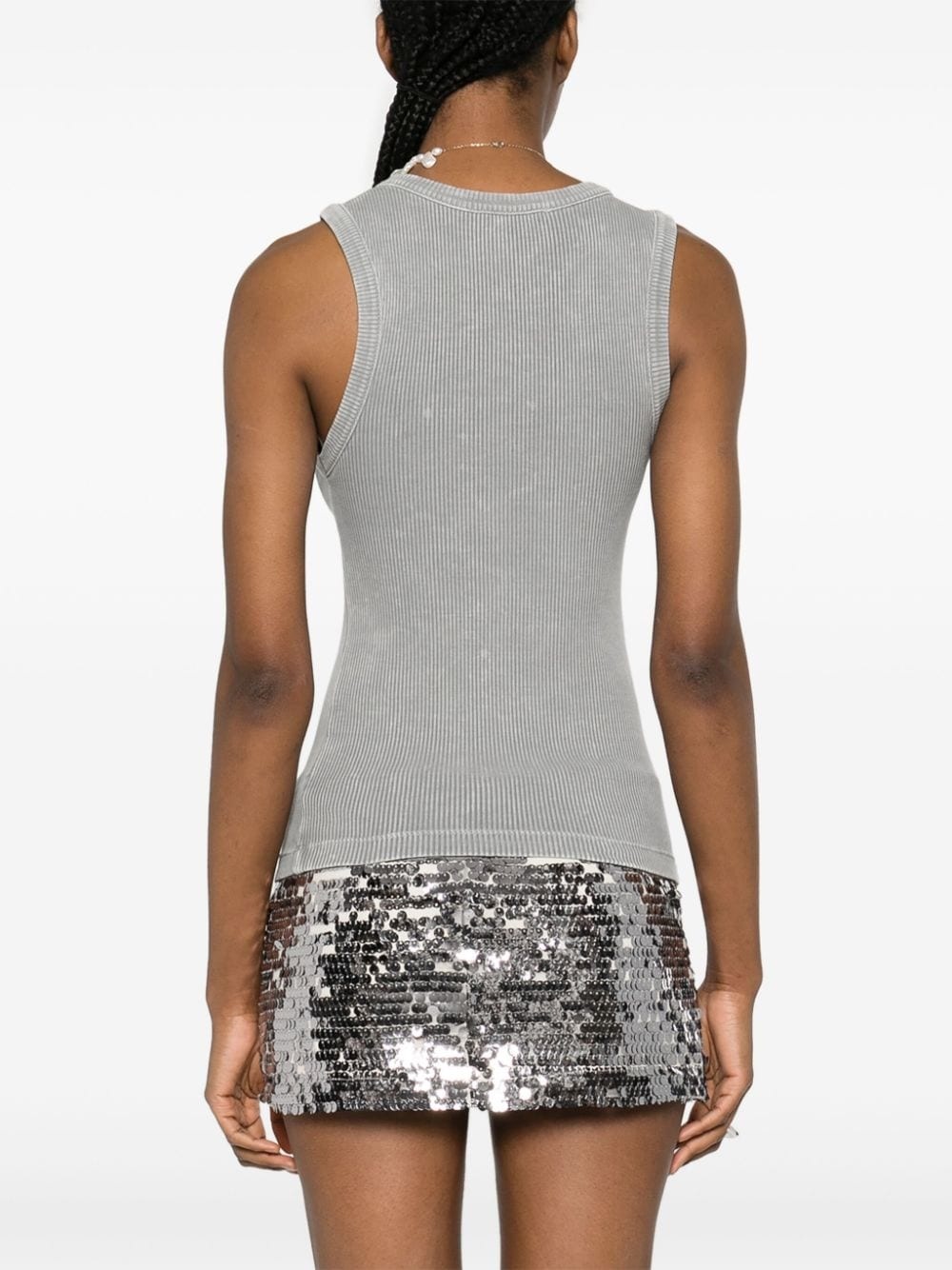 Poppy fine-ribbed tank top - 4