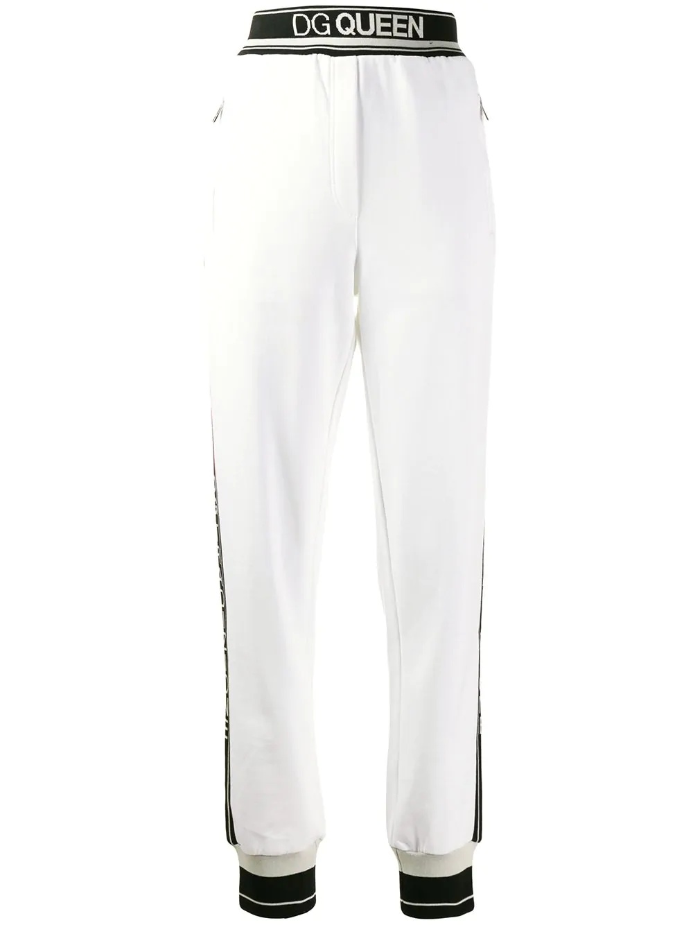 logo tape track pants - 1