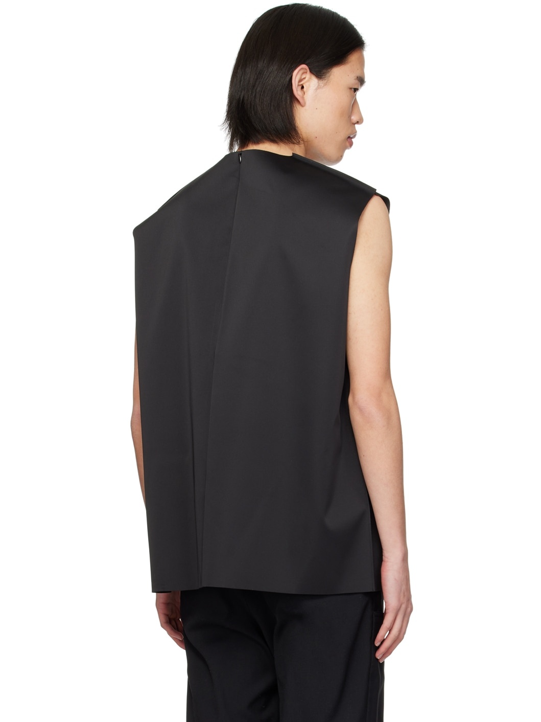 Black Tie Embossed Tank Top - 3