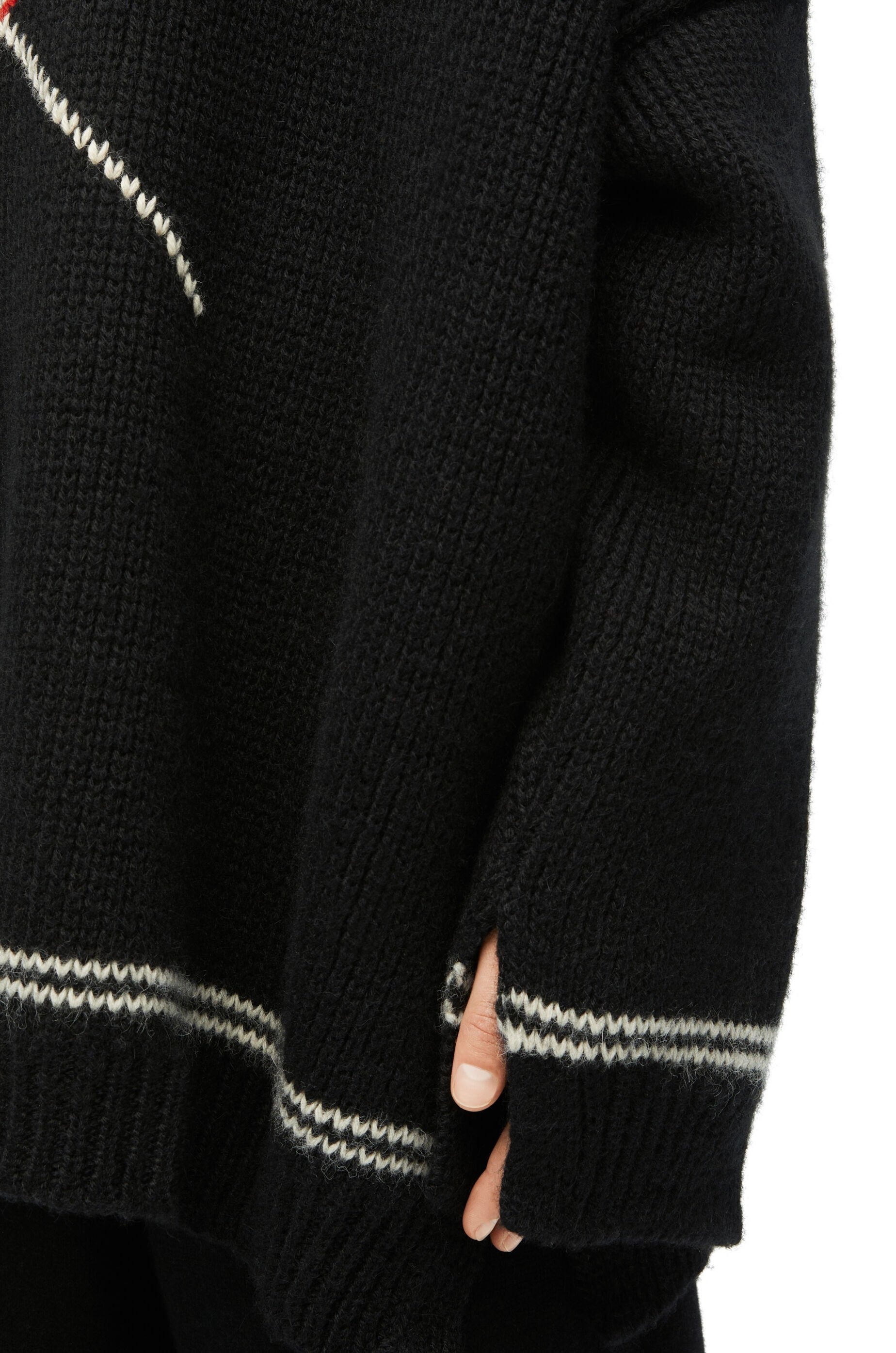 Argyle sweater in wool and alpaca - 5