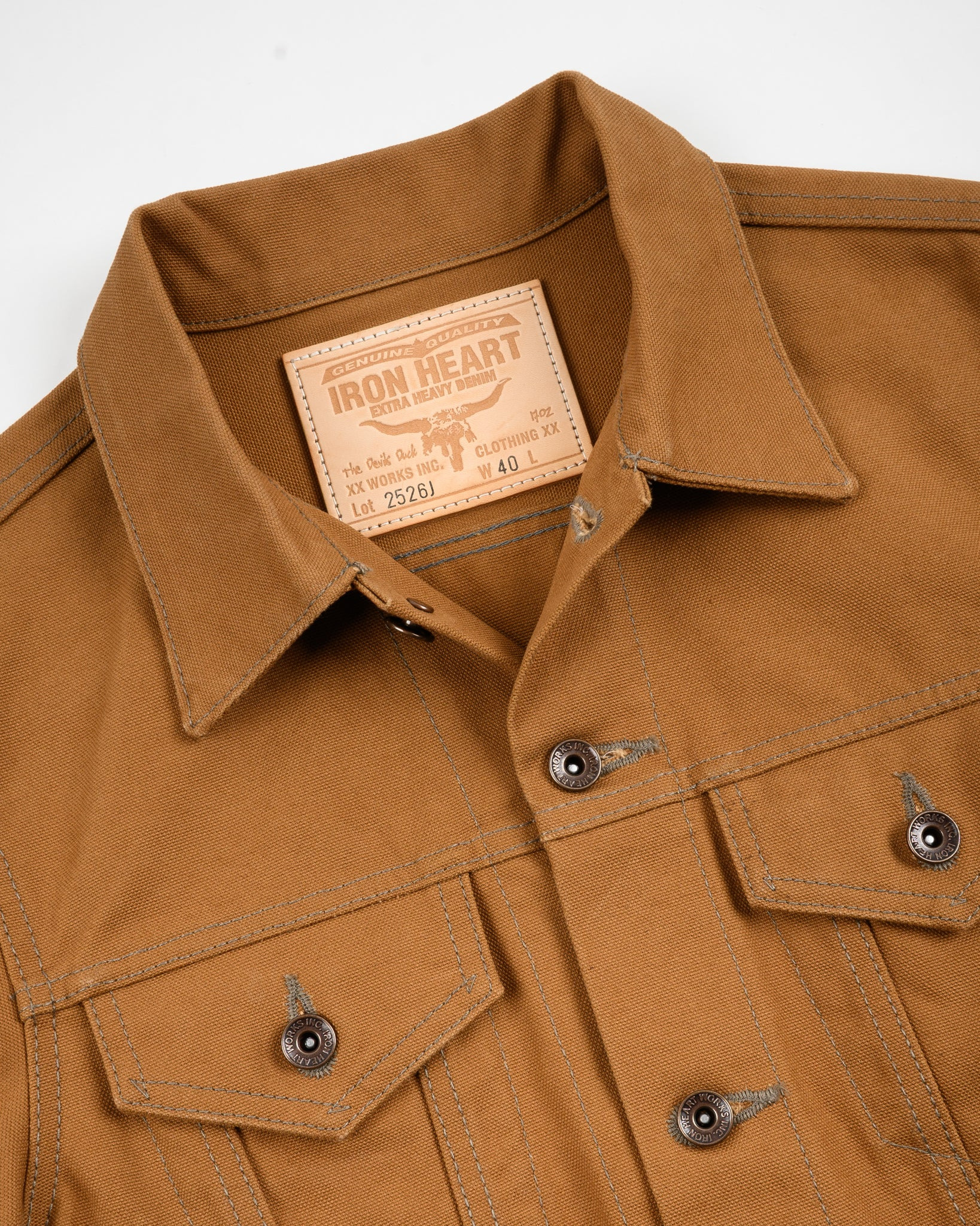 IH-2526J 17oz Duck Modified Type III Jacket -  Brown - 7