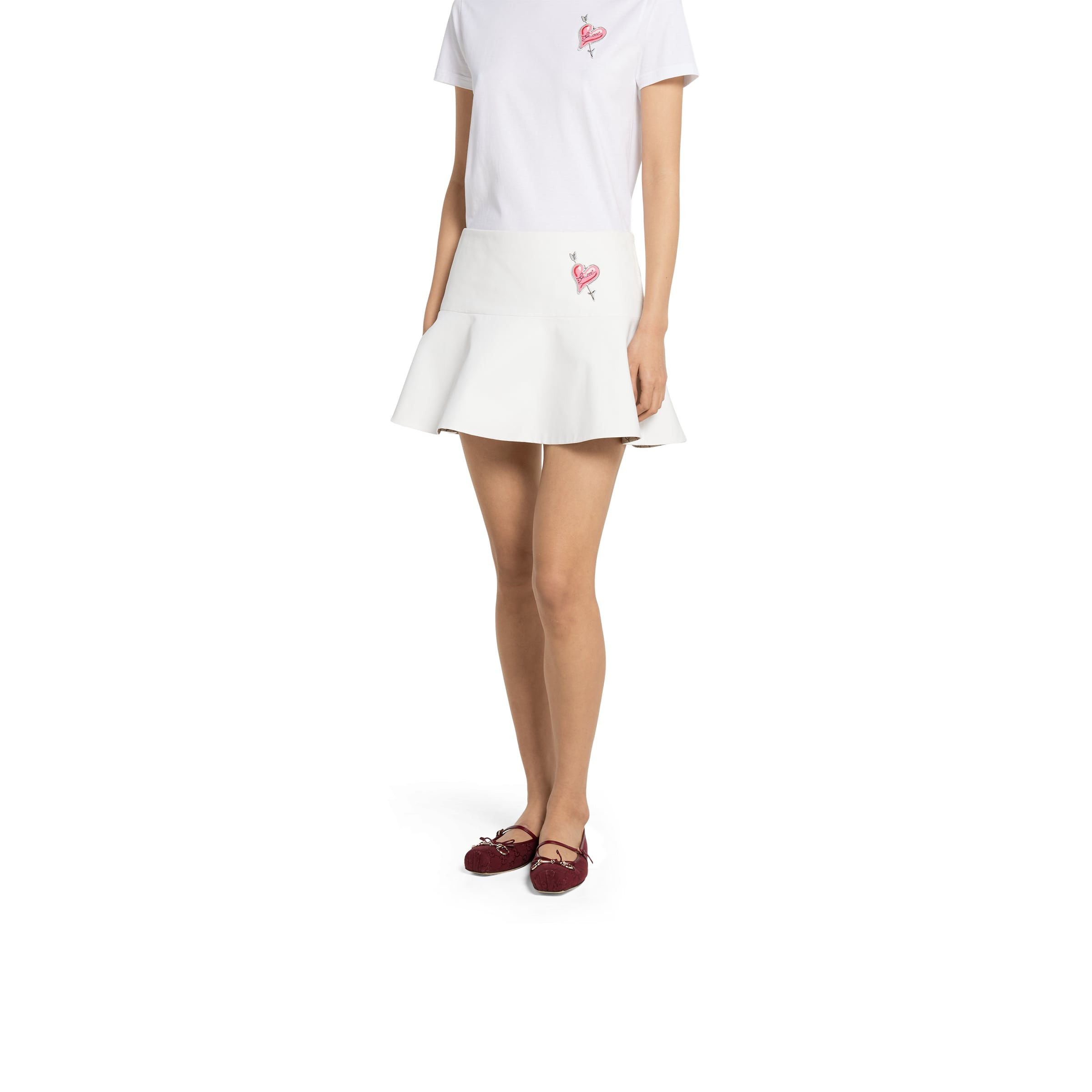 Cotton canvas skirt with patch - 3