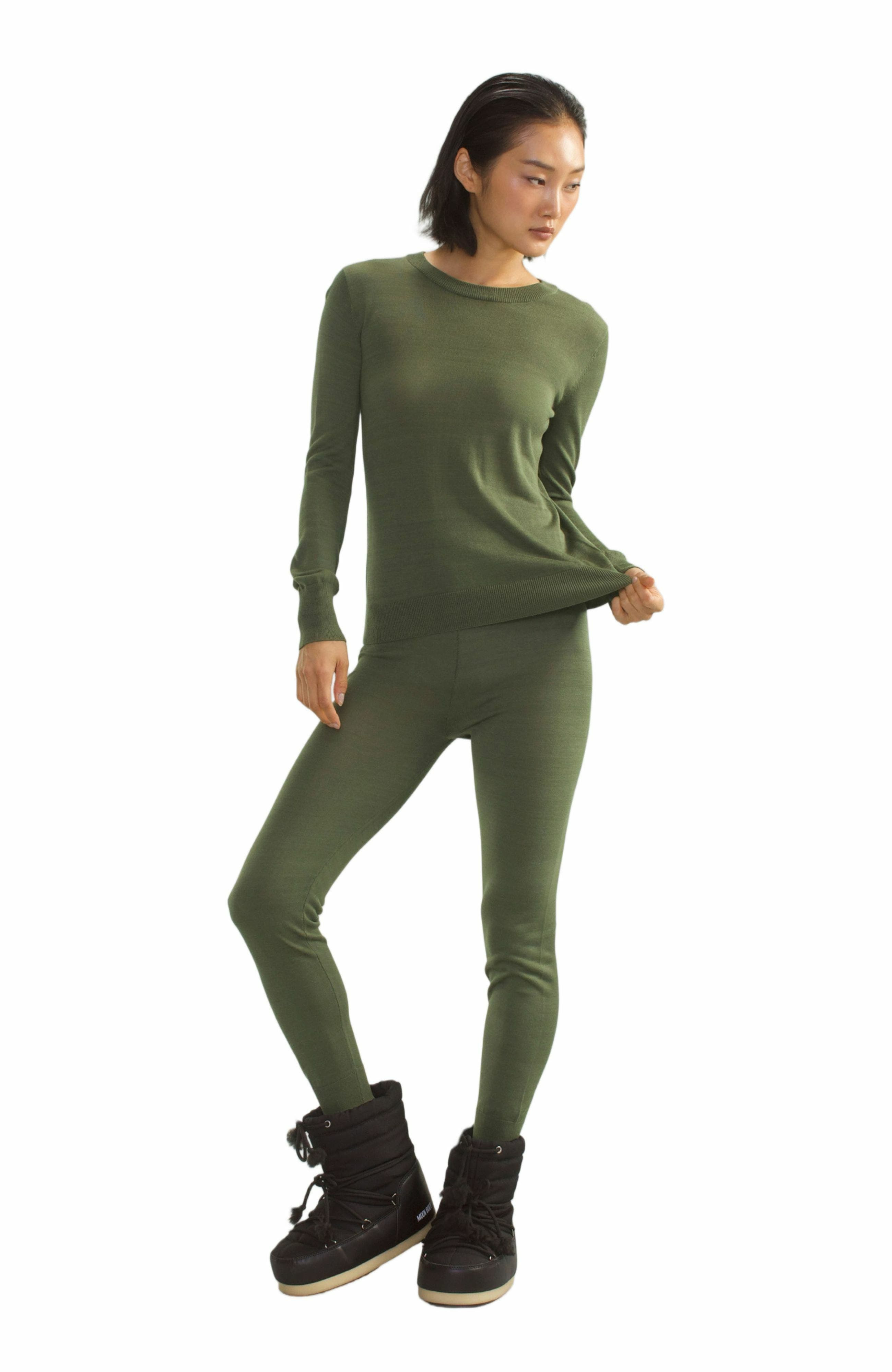 Cynthia Rowley Aspen Knit Jogger in Dark Green at Nordstrom - 1