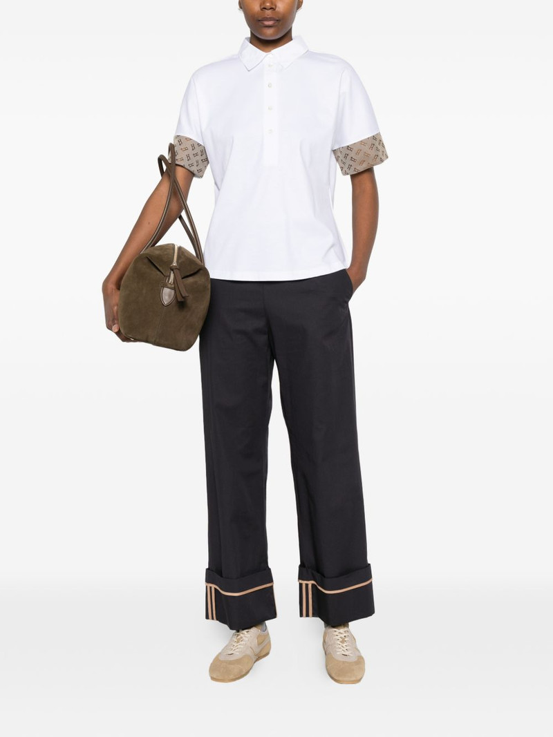 Herno patterned cuff polo shirt outlook