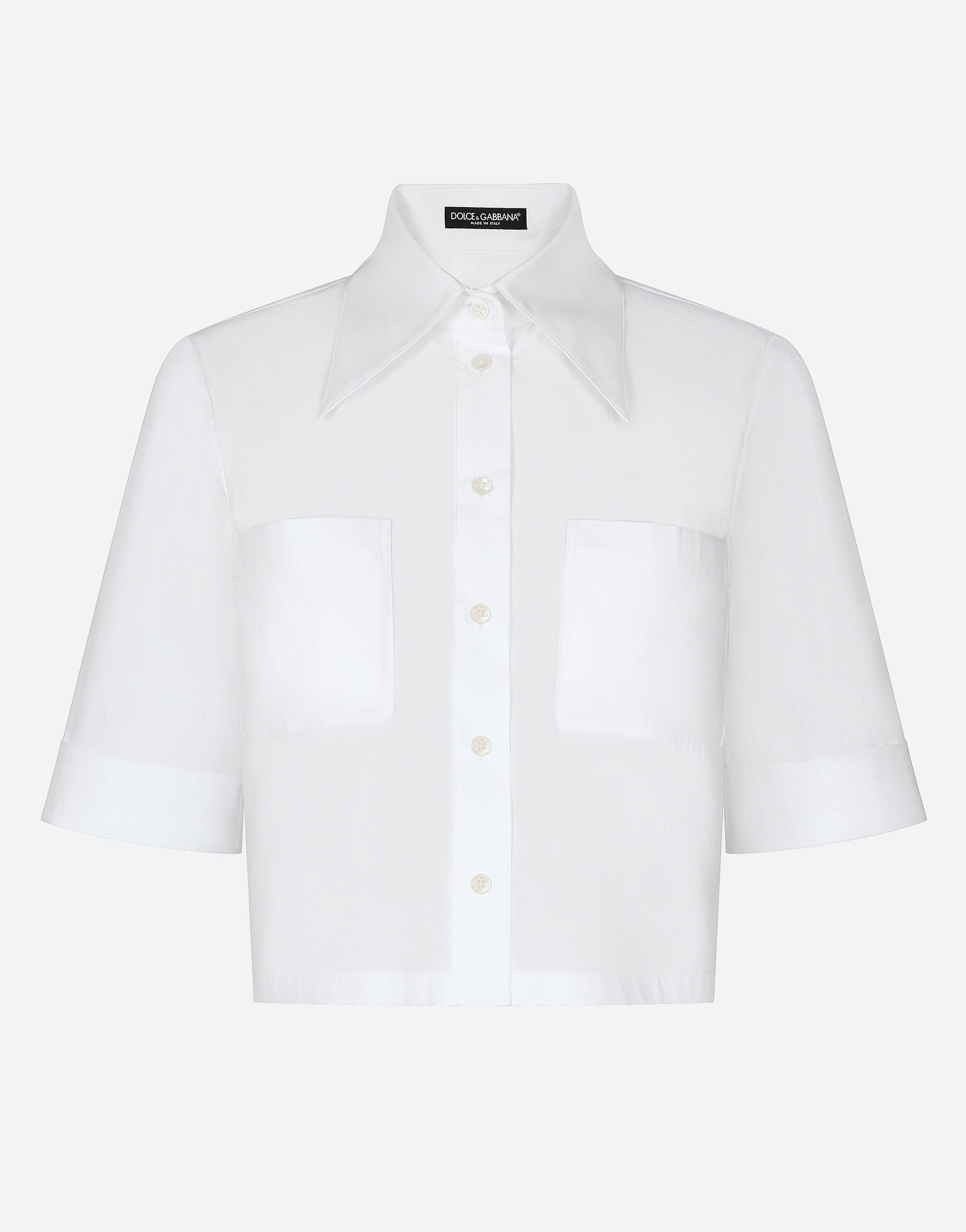 Cropped cotton shirt - 1