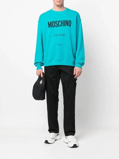 Moschino organic cotton logo-print sweatshirt outlook