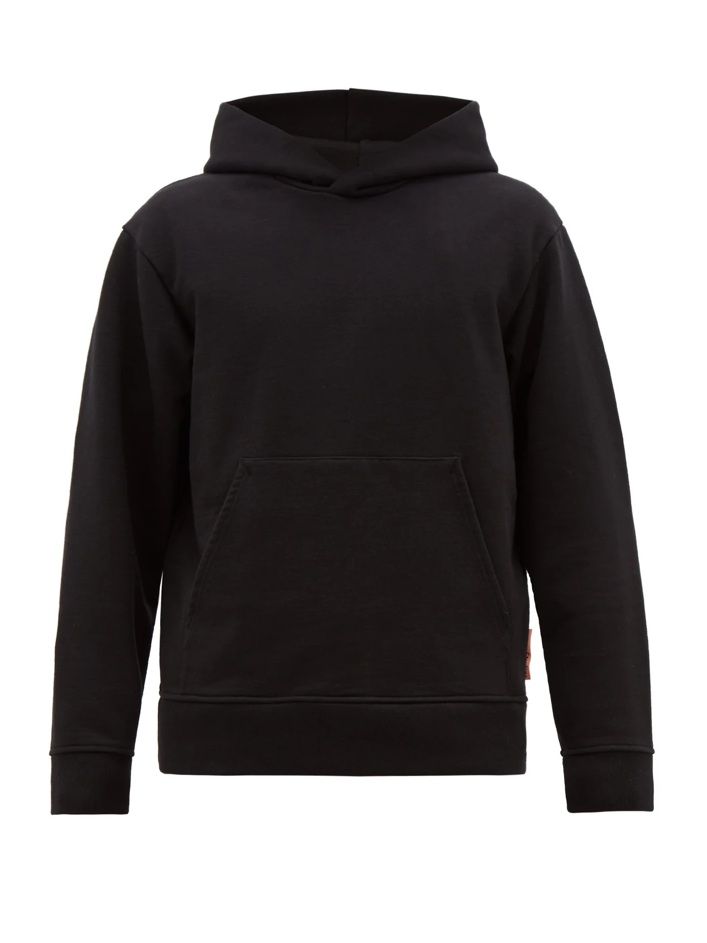 Forres logo-label cotton-blend hooded sweatshirt - 1