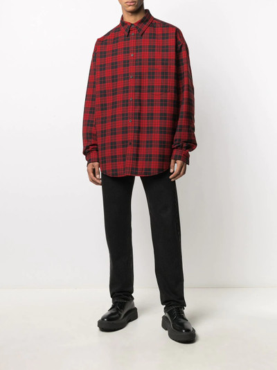 BALENCIAGA checked padded shirt outlook