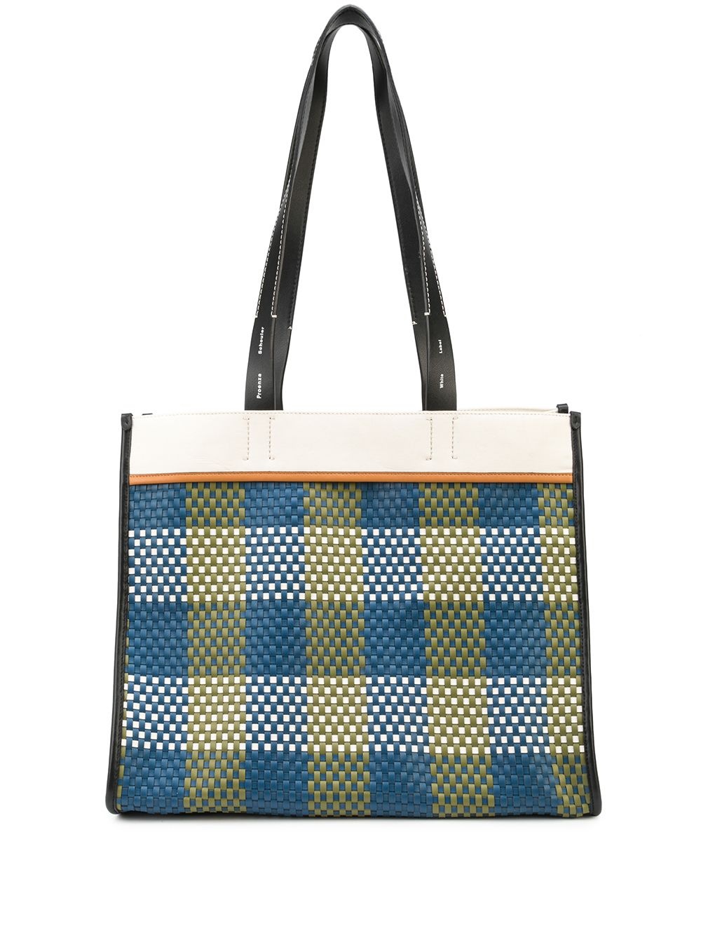 XL Morris Woven Plaid Tote - 1