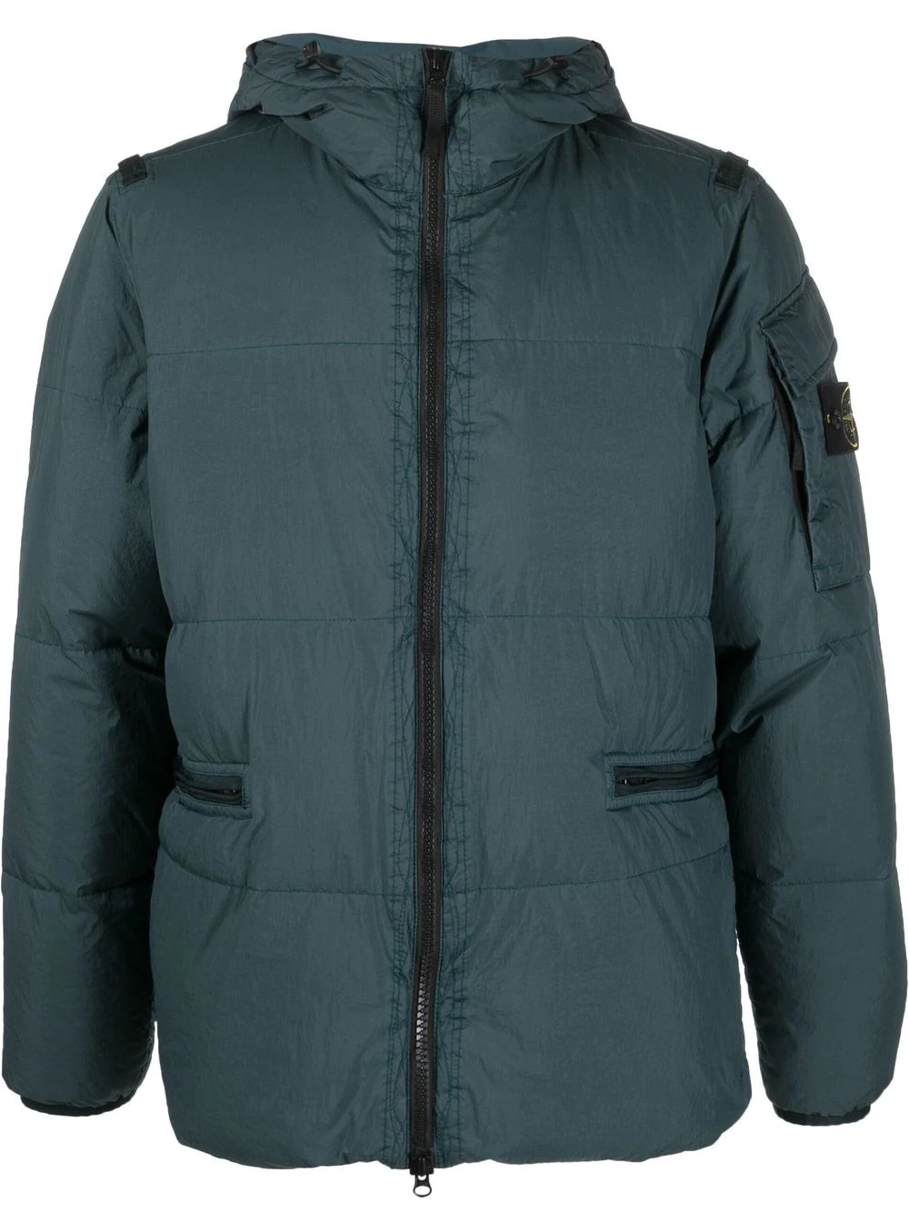 Compass-patch padded jacket - 1