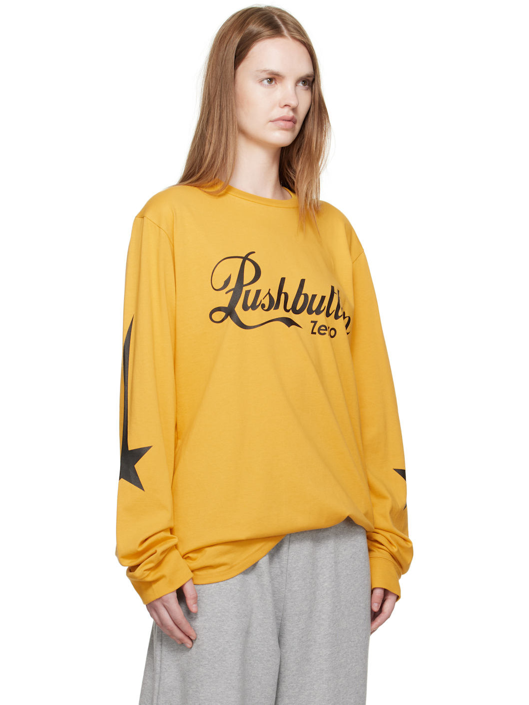 Yellow Printed Graphic Long Sleeve T-shirt - 2
